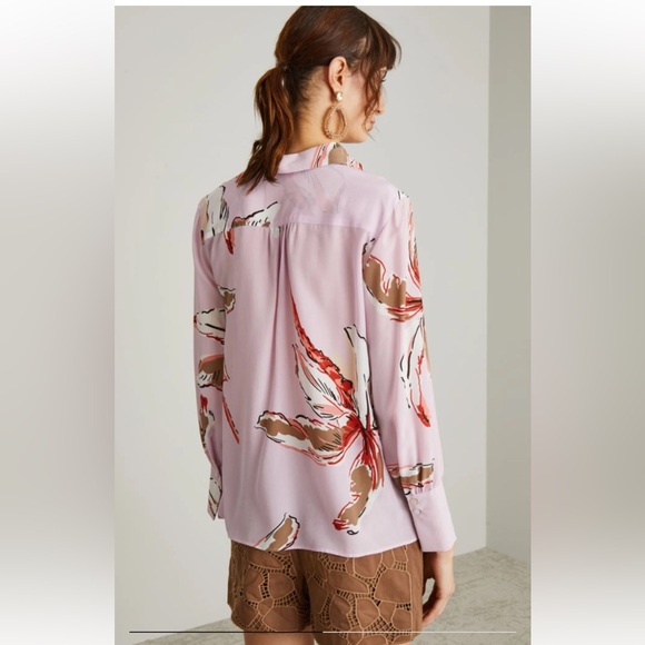 NWT MARELLA 
Lugano Floral-Print Recycled Twill Shirt - Picture 3 of 8